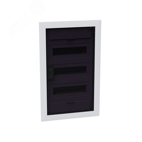 Щит ЩРВ-п-36 белый с черной полупрозрачной дверью IP40 OptiBox PRO - фото 2