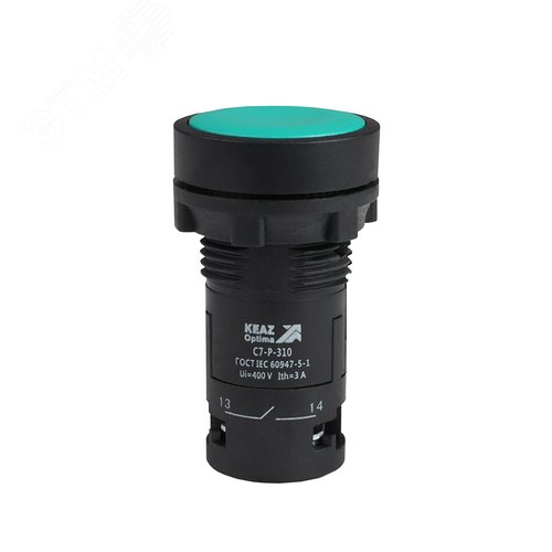 Изображение товара Кнопка OptiSignal Compact D22 C7-P-310 зеленая 1НО XB7NA31 (шт)