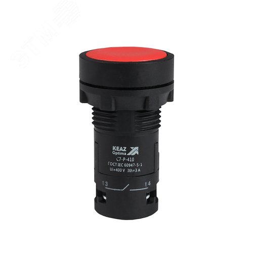 Изображение товара Кнопка OptiSignal Compact D22 C7-P-410 красная 1НО XB7NA41 (шт)