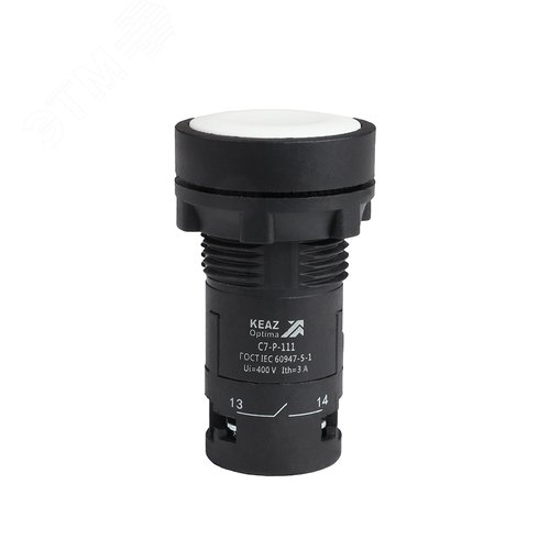Изображение товара Кнопка OptiSignal Compact D22 C7-P-111 белая 1НО+1НЗ XB7NA15 (шт)