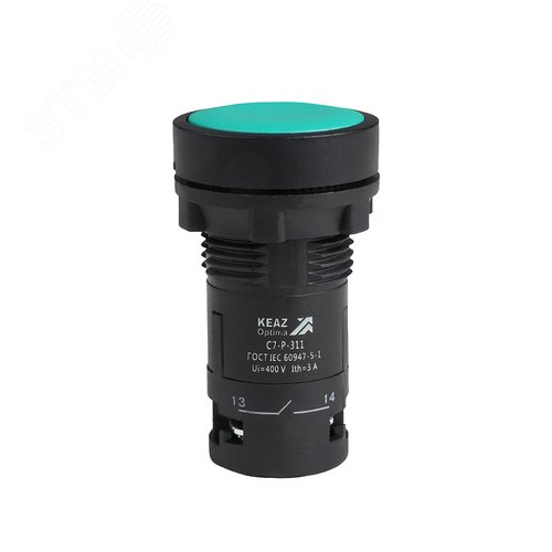 Изображение товара Кнопка OptiSignal Compact D22 C7-P-311 зеленая 1НО+1НЗ XB7NA35 (шт)