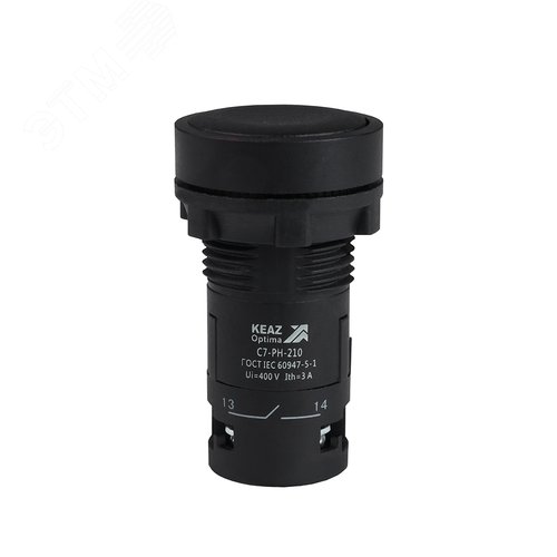 Изображение товара Кнопка с фиксацией OptiSignal Compact D22 C7-PH-210 черная 1НО XB7NH21 (шт)