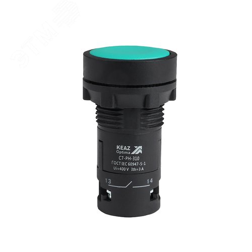Изображение товара Кнопка с фиксацией OptiSignal Compact D22 C7-PH-310 зеленая 1НО XB7NH31 (шт)