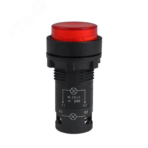Изображение товара Кнопка с подсветкой OptiSignal Compact D22 C7-PL-B401 красная 1НЗ 24 В AC/DC XB7NW34B2 (шт)