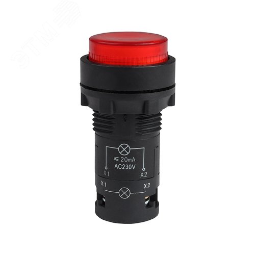 Изображение товара Кнопка с подсветкой OptiSignal Compact D22 C7-PL-M401 красная 1НЗ 230 В AC XB7NW34M2 (шт)