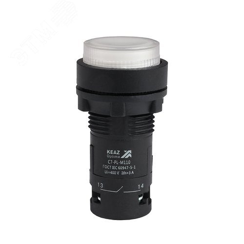 Изображение товара Кнопка с подсветкой OptiSignal Compact D22 C7-PL-M110 белая 1НО 230 В AC XB7NW31M1 (шт)