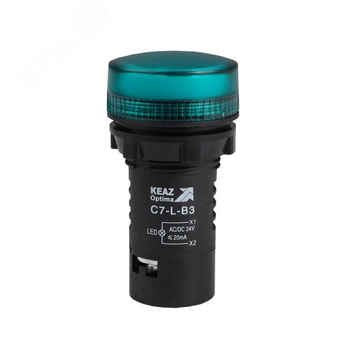 Изображение товара Лампа светодиодная зеленая C7-L-B3 24 В AC/DC XB7EV03BP (шт)