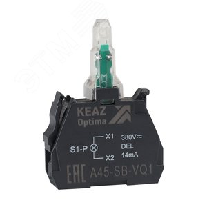 Изображение товара Световой блок OptiSignal D22 A45-SB-VQ1 белый 380 В AC с защитой от наводок ZBVQ1 (шт)
