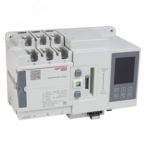 Изображение товара Устройство автоматического ввода резерва OptiVerse SD 125 3P (шт)