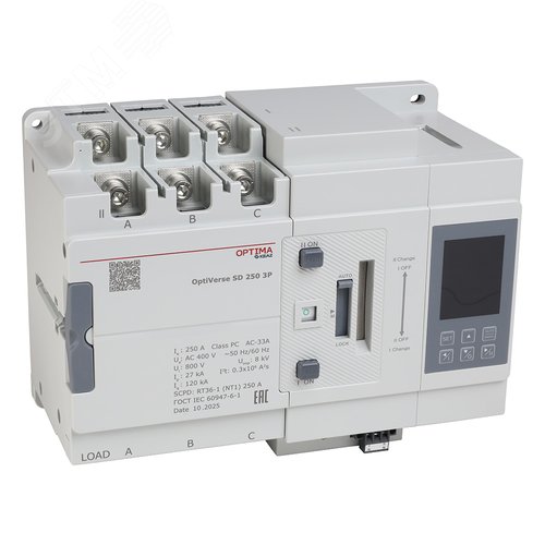 Изображение товара Устройство автоматического ввода резерва OptiVerse SD 250 4P (шт)