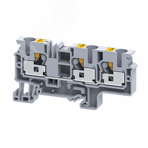 Изображение товара Клемма с 3-мя контактами push-in 10 кв.мм OptiClip СP-10-TRIPLET-I-серый (шт)