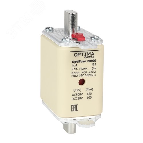 Изображение товара Вставка плавкая OptiFuse NH00-100-gG-УХЛ3 (шт)