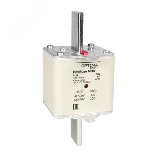 Изображение товара Вставка плавкая OptiFuse NH3-630-gG-УХЛ3 (шт)