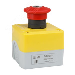 Изображение товара Пост кноп авар стоп OptiSignal D22 C5-BK-1-ESK-11 1НО+1НЗ с ключом XALK188E (шт)