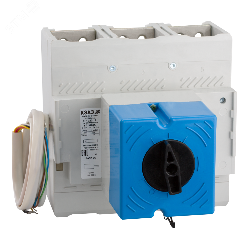 Выключатель автоматический ВА57-39-644730-400А-2000-440DC-НР24DC ...