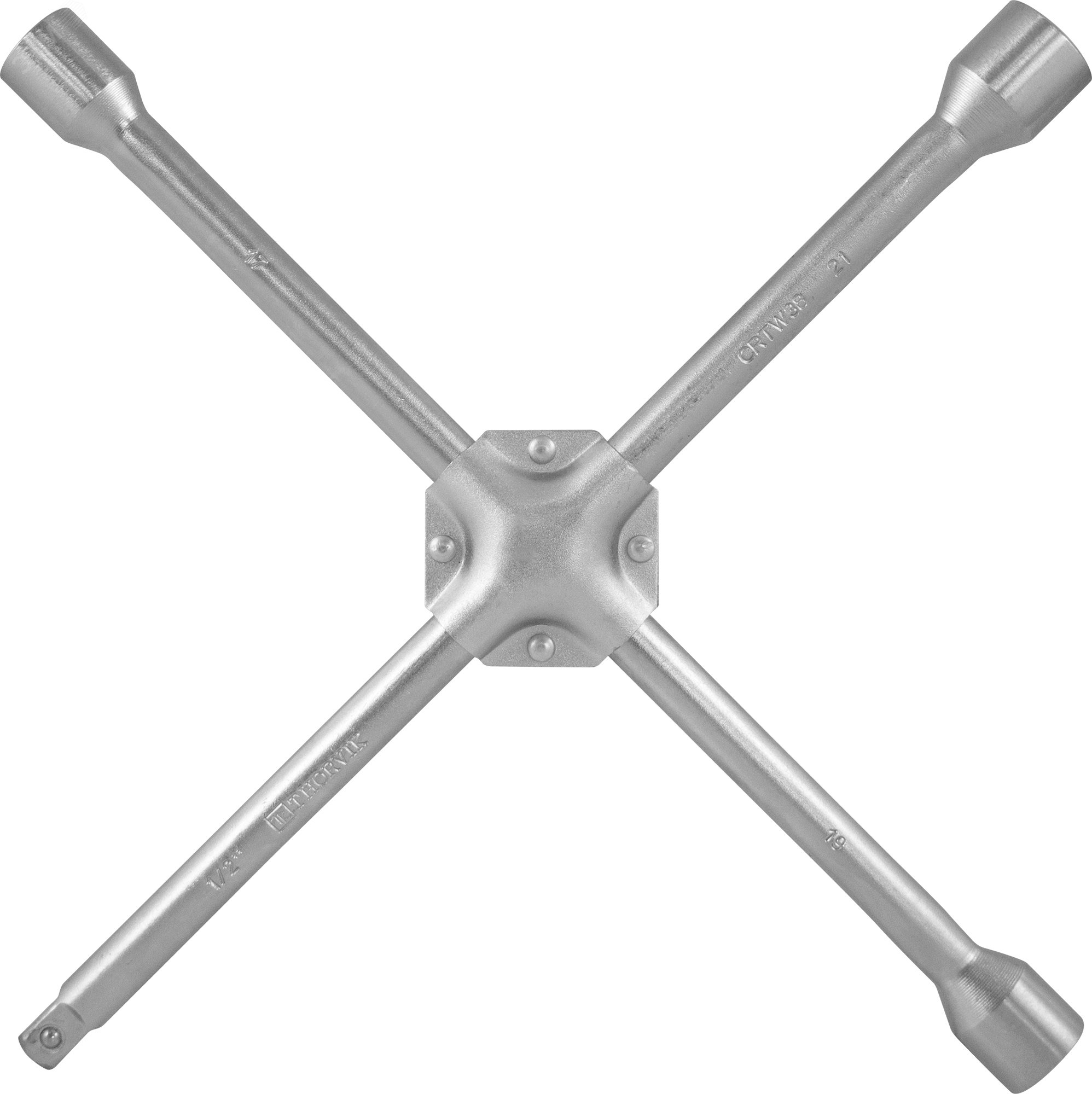 Изображение товара Ключ баллонный крестообразный, усиленный, 17х19х21x1/2''DR, 380 мм (шт)