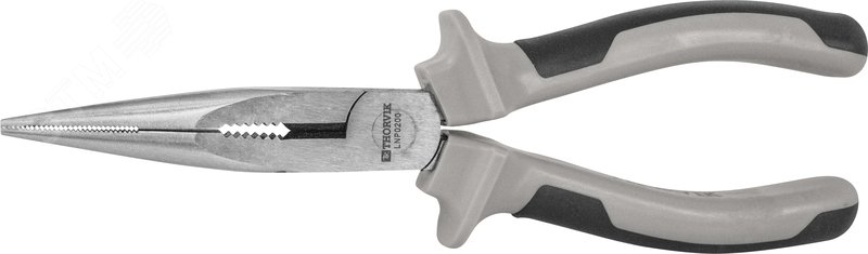 Длинногубцы прямые с духкомпонентными рукоятками, 180 мм LNP0180 Thorvik