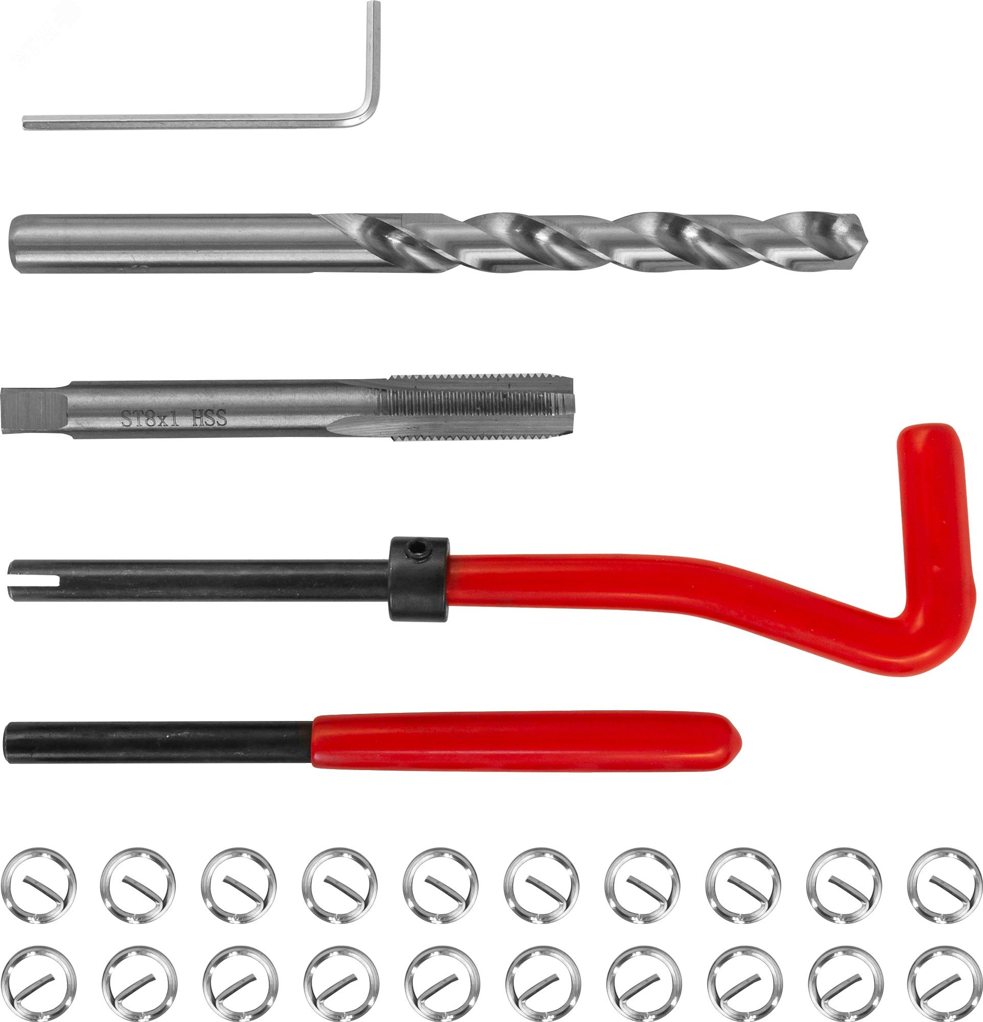 Изображение товара Набор для восстановления резьбы M8x1.0, 25 предметов