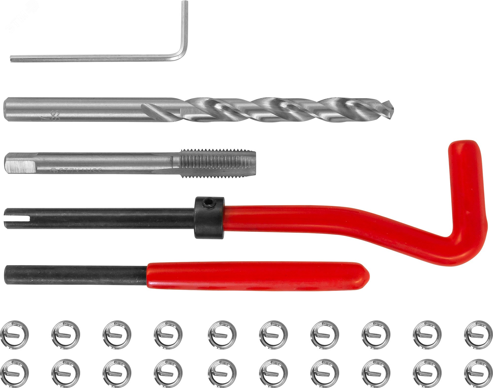 Изображение товара Набор для восстановления резьбы M7x1.0, 25 предметов от Thorvik