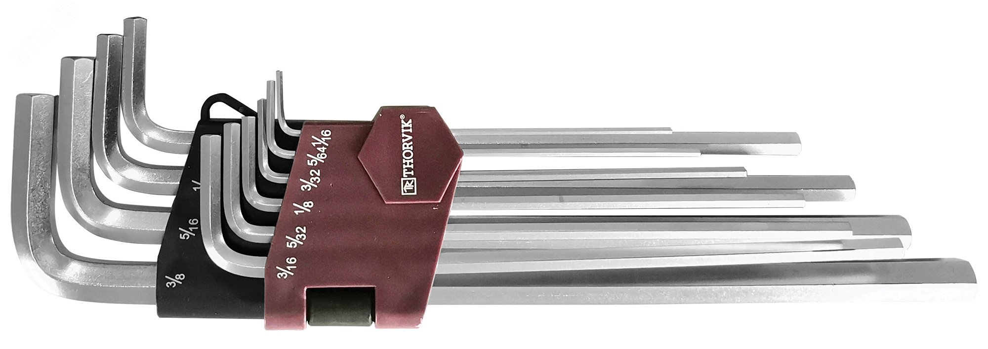 Изображение товара Набор ключей торцевых шестигранных удлиненных дюймовых, H1/16''-H3/8'', 10 предметов (шт)