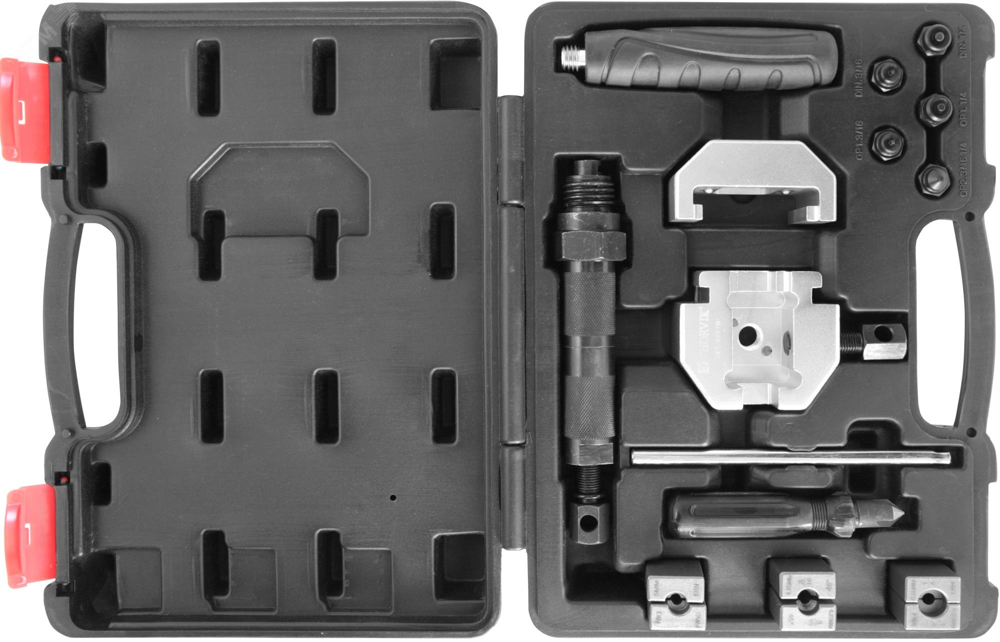 Изображение товара Набор для развальцовки трубок 4.75-6 мм с гидравлическим приводом 16 предметов
