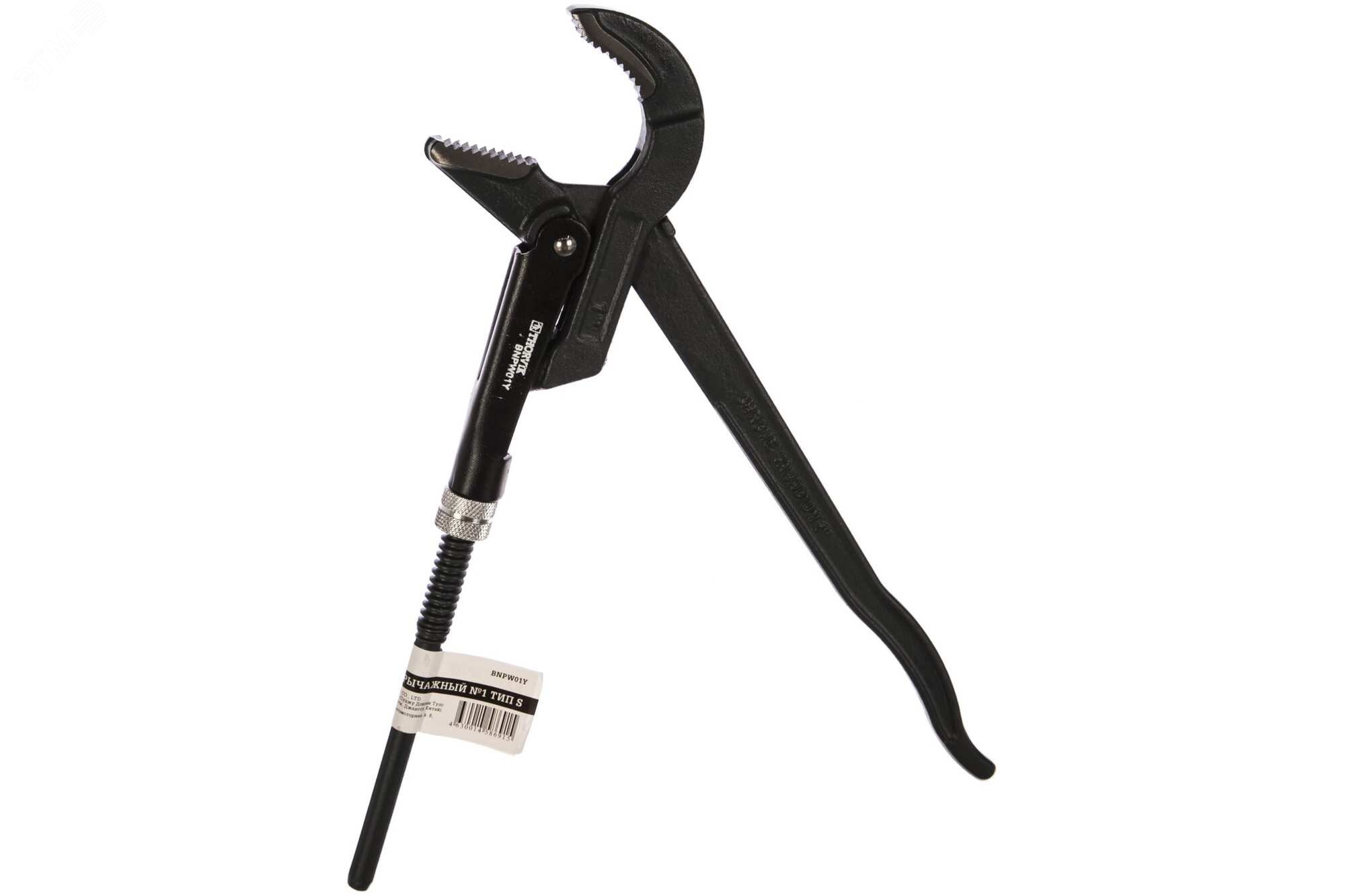 Изображение товара Ключ трубный рычажный Thorvik №1 форма B надежный сантехнический инструмент