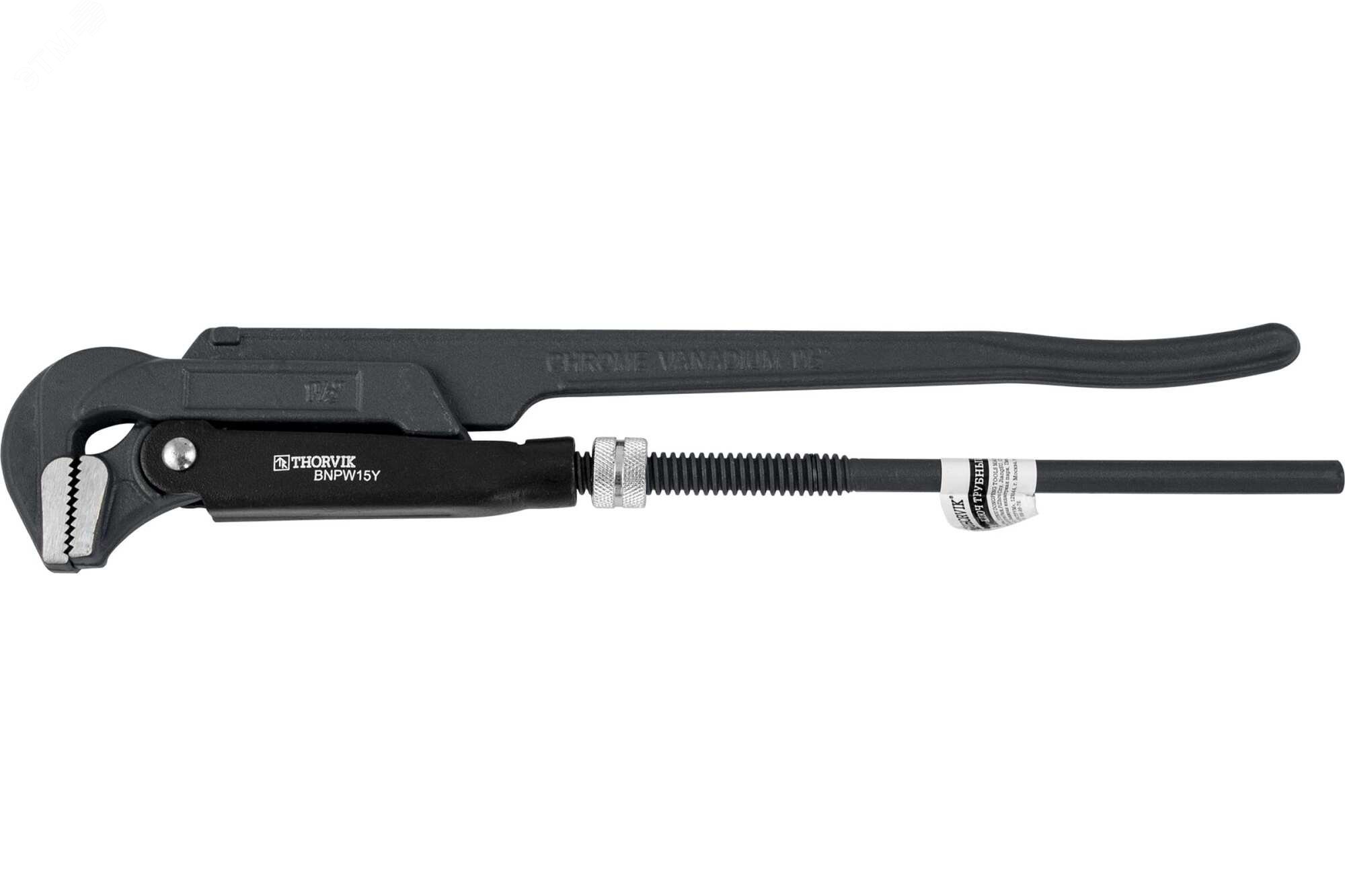 Изображение товара Трубный рычажный ключ Thorvik №3 форма A для сантехники и монтажа труб