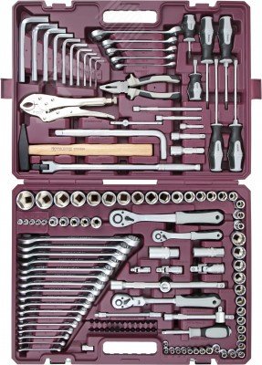 Изображение товара Универсальный набор инструмента Thorvik 1/4'', 3/8'' и 1/2''DR, 142 предмета