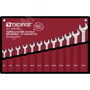 Изображение товара Набор ключей гаечных рожковых серии ARC в сумке, 6-32 мм, 12 предметов (шт)