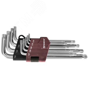 Изображение товара Набор ключей торцевых T-TORX® с центрированным штифтом, Т10H-T50H, 9 предметов (шт)