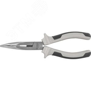 Изображение товара Длинногубцы изогнутые 45 град. с двухкомпонентными рукоятками, 160 мм (шт)