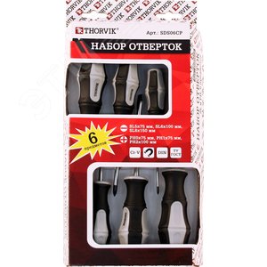 Изображение товара Набор отверток стержневых, 6 предметов (шт)