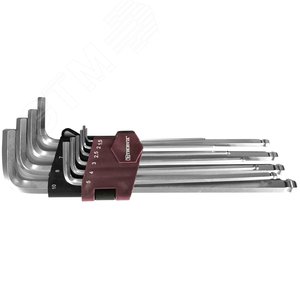 Изображение товара Набор ключей торцевых шестигранных удлиненных с шаром, H1.5-H10, 10 предметов (шт)