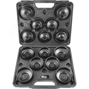 Изображение товара Набор съемников масляных фильтров ''чашка'' 65-100 мм, 14 предметов (шт)