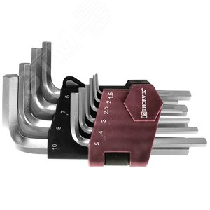 Изображение товара Набор ключей торцевых шестигранных коротких, H1.5-H10, 10 предметов (шт)