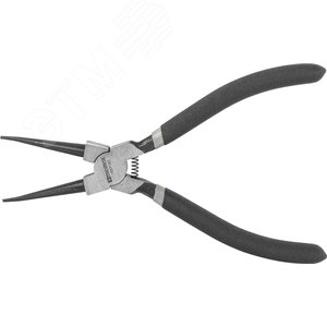 Изображение товара Щипцы прямые для стопорных колец с ПВХ рукоятками, сжим, 180 мм, 12-65 мм (шт)