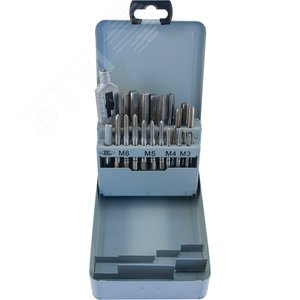 Изображение товара Метчики T-COMBO трехпроходные ручные универсальные М3-М12, HSS-G, 22 предмета (шт)