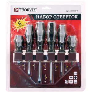 Изображение товара Набор отверток стержневых на держателе, 6 предметов (шт)