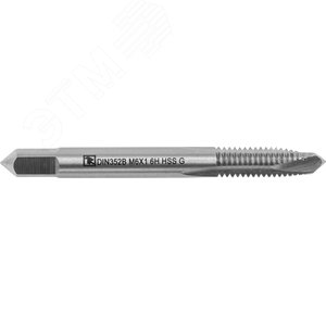 Изображение товара Метчик машинно-ручной T-DRIVE со спиральной подточкой для сквозных отверстий с направляющей в наборе М6х1.0, HSS-G (шт)