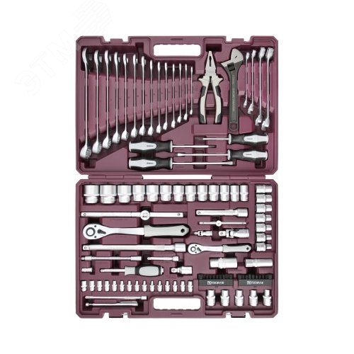 Изображение товара Набор инструмента универсальный 1/4'', 1/2''DR, 101 предмет (набор)