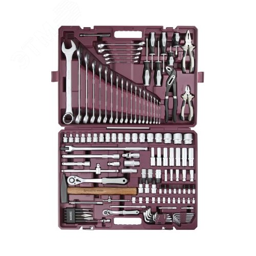 Изображение товара Набор инструмента универсальный 1/4'', 1/2''DR, 128 предметов (набор)