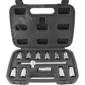 Изображение товара Набор приспособлений для откручивания масляных пробок, 12 предметов (шт)