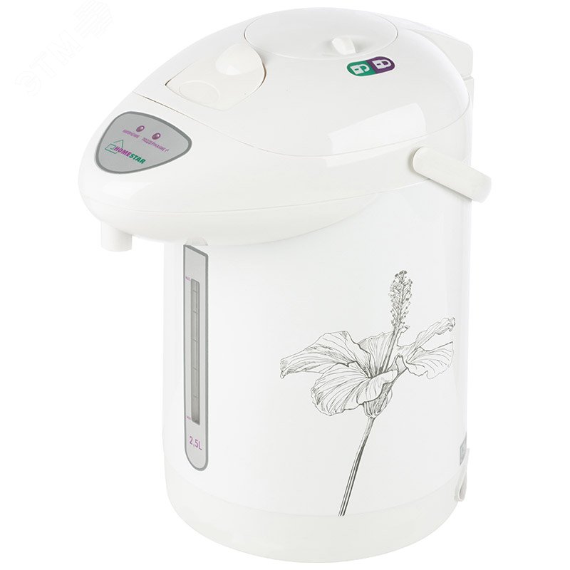 Изображение товара Термопот Homestar HS-5001 на 2 5л с рисунком серые цветы
