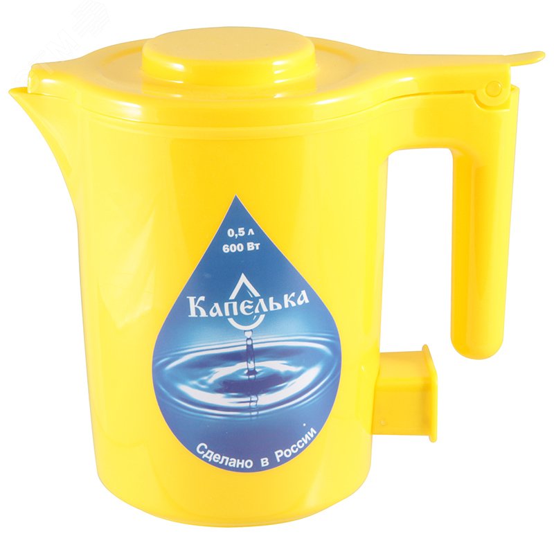 Изображение товара Чайник электрический ''Капелька'', 0.5л на 600 Вт, цвет желтый (шт)