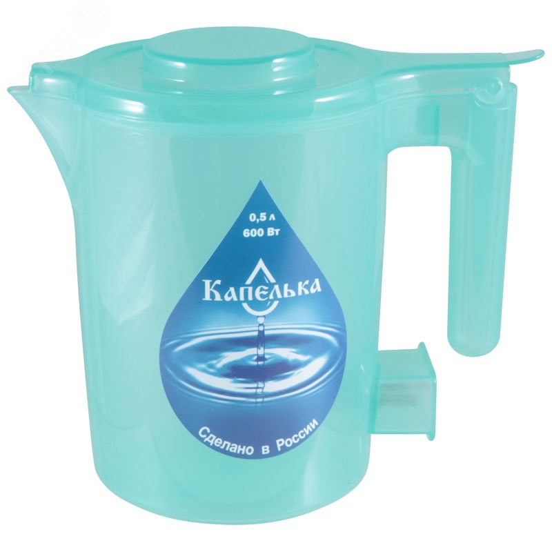 Изображение товара Электрический чайник Капелька 0.5л 600 Вт зеленый
