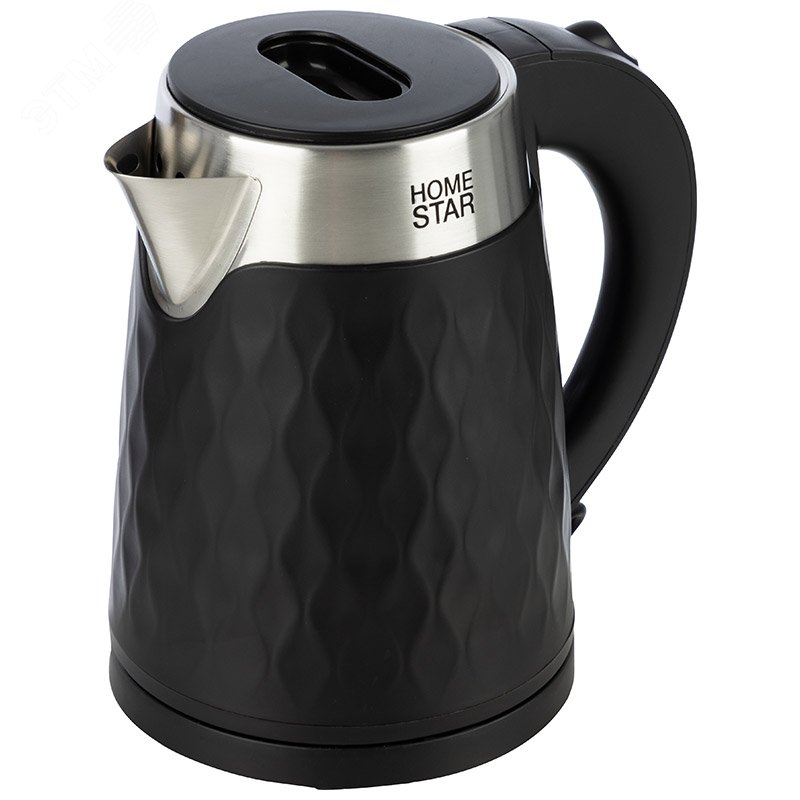 Изображение товара Электрочайник Homestar HS-1021 1,7 л двойной корпус черный быстро вскипятит воду