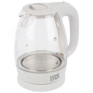 Изображение товара Чайник стеклянный HS-1012 на 1.7 л, цвет белый (шт)