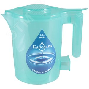 Изображение товара Чайник электрический ''Капелька'', 0.5л на 600 Вт, цвет зеленый (шт)