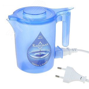 Изображение товара Чайник электрический ''Капелька'', 0.5л на 600 Вт, цвет синий (шт)