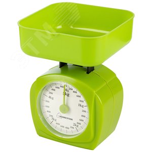 Изображение товара Весы кухонные механические HS-3005М до 5 кг, цвет зеленый (шт)